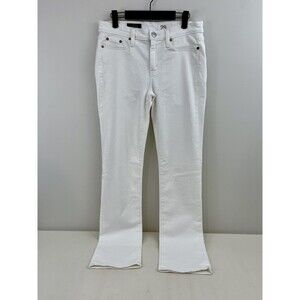 J Crew Womens Sz 29 R White Denim Chalk Stretch Bootcut Mid Rise A3803 Jeans